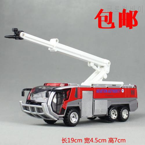 2017 Alloy toy airport fire truck model ambulance rescue train climbing ladders engineering car acousto-optic carros de metal