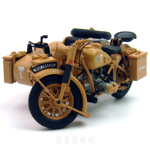Diecast 1:24 German R75 Tricycle Model World War II Military Model Alloy Collection Model Motorcycle Classic Decoration