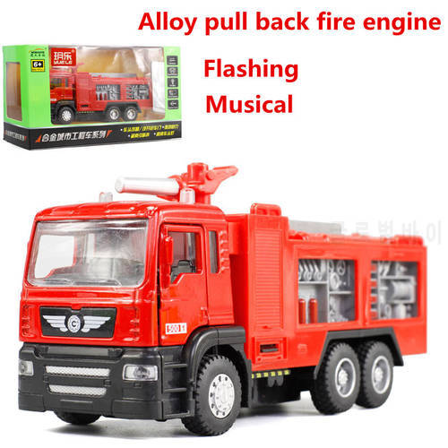 1:43 alloy car models,high simulation fire engines toy vehicles,metal diecasts, pull back & flashing & musical, free shipping