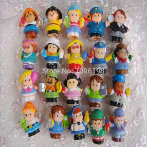 Randomly Styles 10pcs/lot Fisher Little Animal Mini Figures people with some flaw