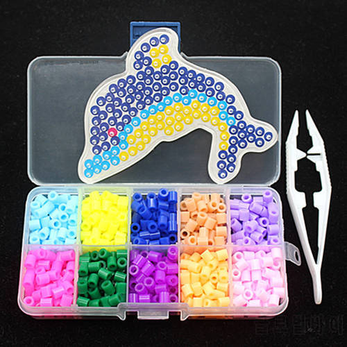 5mm 10 colors perler beads kit,hama beads with templates accessories for kids children DIY handmaking 3D puzzle Educational Toys