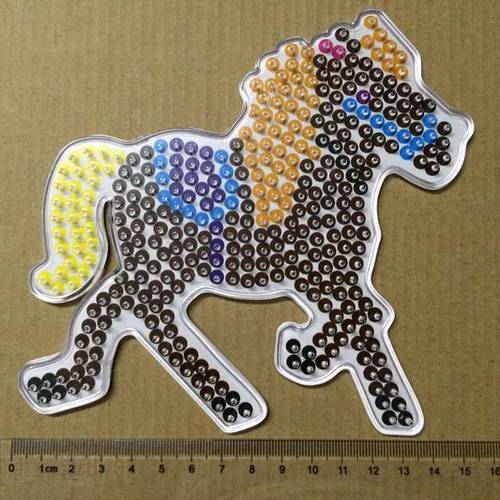 8Piece 5mm Hama Beads Big Template With Colore Paper Plastic Stencil Jigsaw Perler Beads Diy Transparent Shape Puzzle Pegboard