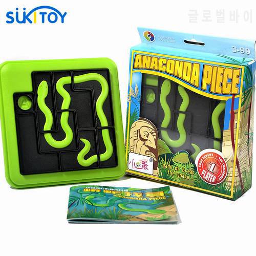 Kids Toys Anaconda Piece Riddles Path-Building Travel Board Game A Preschool Puzzle In Travel-Friendly Case For Ages 4 And Up