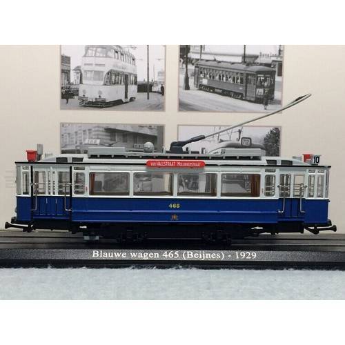 1:87 Blauwe Wagen 475 (Beijnes) - 1929 Swiss City Tram Train Resin Static Simulation Model