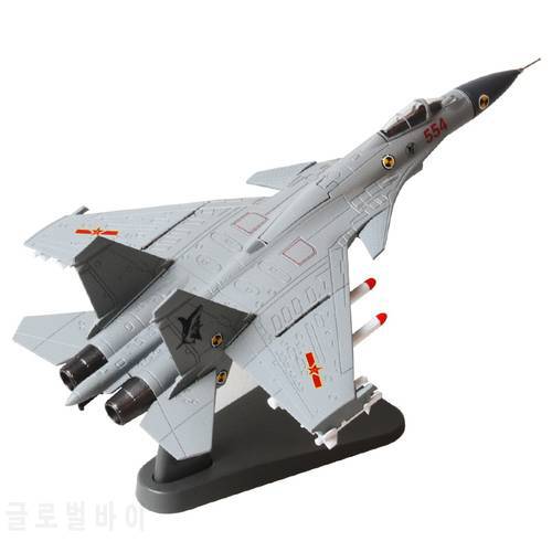 1/100 Scale Fighter Model China J-15 Flying Shark Flanker-D Carrier-based Aircraft Diecast Metal Plane Model Toy