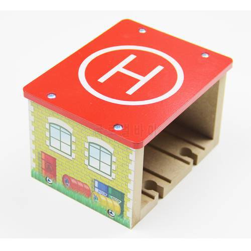 P050-1 Hot selling Wooden houses tarmac train tracks compatible with wooden train train the necessary scenes