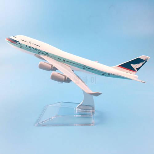 16CM AIRLINES 747 CATHAY PACIFIC AIRCRAFT MODEL MODEL PLANE SIMULATION 16 ALLOY CHRISTMAS TOYS GIFT KIDS