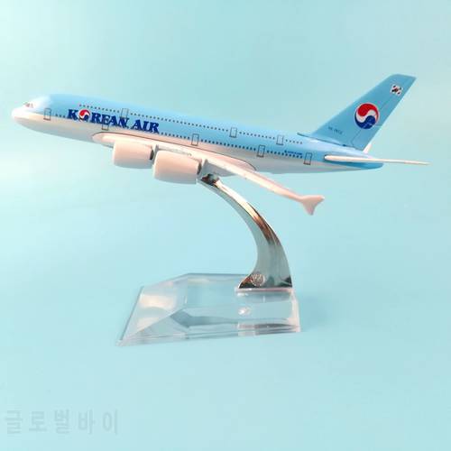 AIRLINES 16CM KOREAN AIRWARYS METAL ALLOY MODEL PLANE AIRCRAFT MODEL TOYS AIRPLANE COLLECTION GIFT CHILDREN TOYS