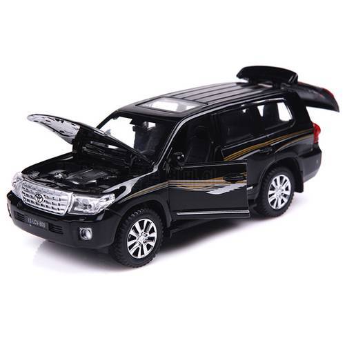 1:32 SUV LAND CRUISER V8 Simulation Toy Car Model Alloy Pull Back Children Toys Genuine License Collection Gift Off-Road Vehicle