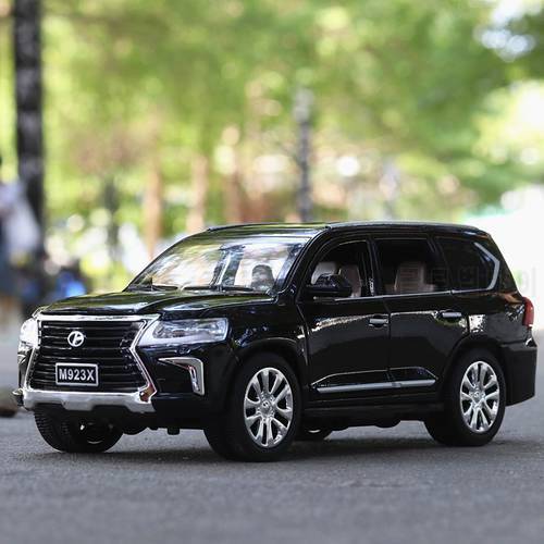 1/24 LEXUS LX570 Diecasts & Toy Vehicles Car Model With Sound&Light Collection Car Toys Boy Children Gift birthday