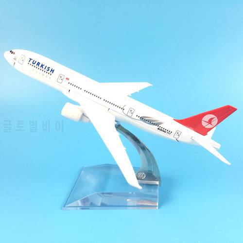 16CMTURKISH AIRLINER 777 TURKISH AIRLINES METAL ALLOY MODEL PLANE AIRCRAFT MODEL TOY AIRPLANE BIRTHDAY GIFT