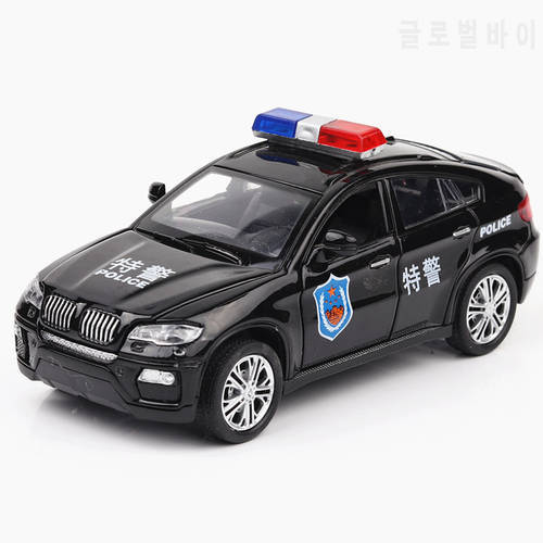 1:32 Toy Car X6 Police Metal Toy Alloy Car Diecasts & Toy Vehicles Car Model Miniature Scale Model Car Toys For Children