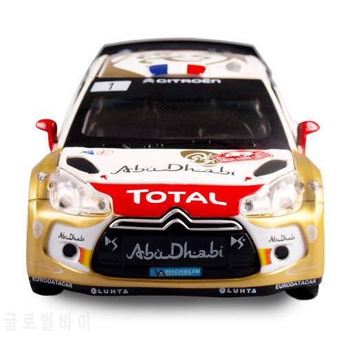 new New 1:26 die-cast racing car model pull back with sound light toy cars for Citroen toys for children 1:26 blue/yellow