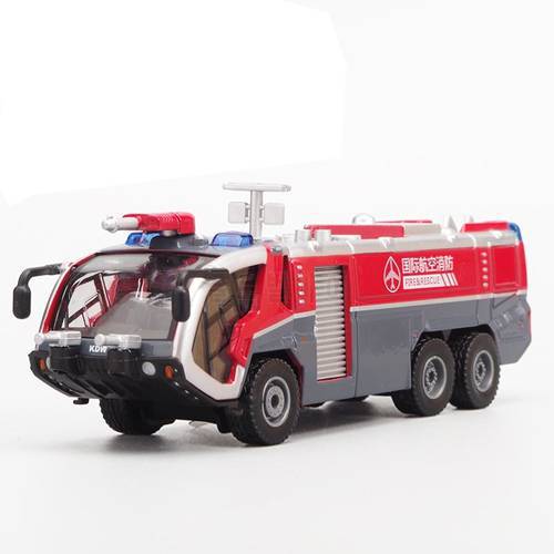 1:50 Toys Car Model Alloy Diecast Airfield Water Cannon /Water Fire Rescue Truck Cars Collection Gift for Kids Hobby Toy Boys