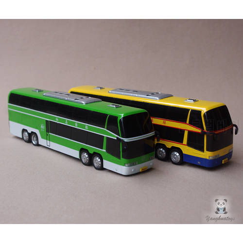 Tourist Bus Sound Light And Sound Passenger Train Alloy Lifelike Sound And Light Double-Decker Bus Kids Toys