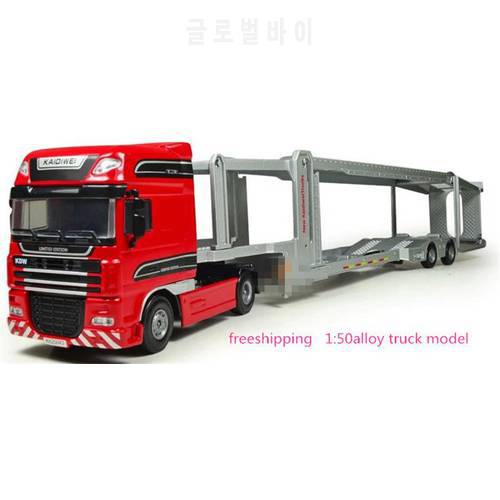 1:50 alloy toy car model car truck full Engineering Series Window Box children gift classic electric toy