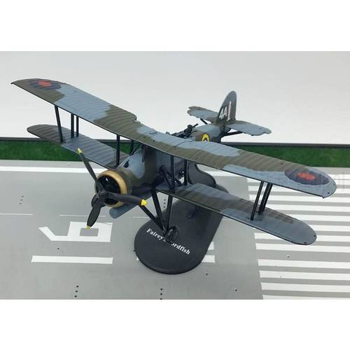 rare Special Offer 1:72 World War II Britain Model of biplane Sunk Bismarck Alloy Military Model Collection