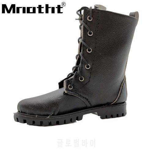 1/6 Scale Soldier Shoes Leather Army Combat Boots Hand-Made Shoes for 12inch Male Soldier Action Figures in stock