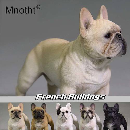 Mnotht 1/6 Scale Lifelike Standing French Bulldog Carve Model Resin Animal Dog Pet Model For 12in Action Figure Accessories Toys