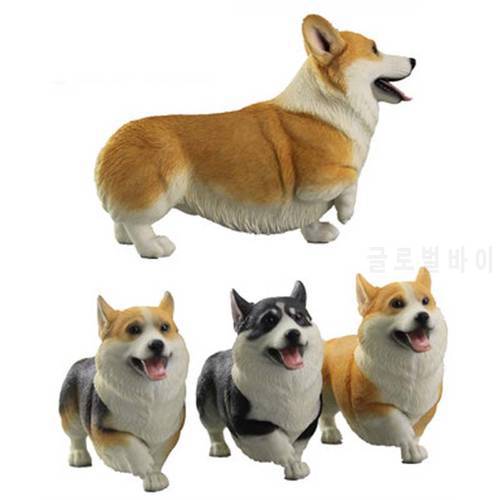 Mnotht 1/6 Wandering Corgi Model Toys 16.5X5X10.5 cm Pet Model For 12in Action Figure Toys l30 Collection Model Hobbies