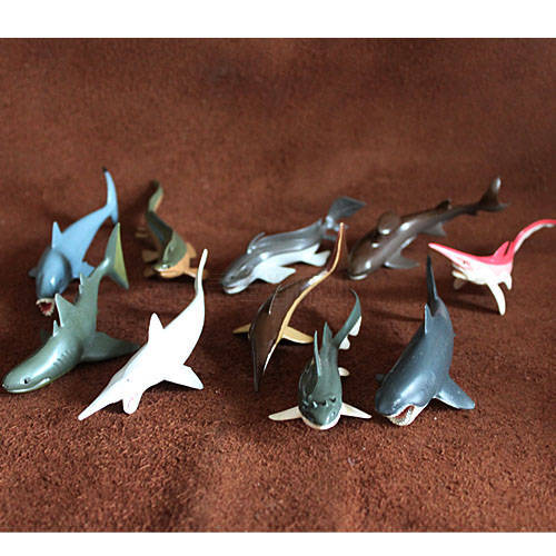 10pcs/set Simulation animal model toy whale marine animal scene Decoration Cretaceous prehistoric shark pvc figure