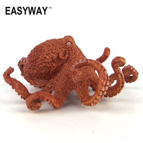 EASYWAY Animal Toys Set Plastic Octopus Toy Action Figure PVC Sea Life Decor Simulation Wildlife Model Ocean Party Decorations