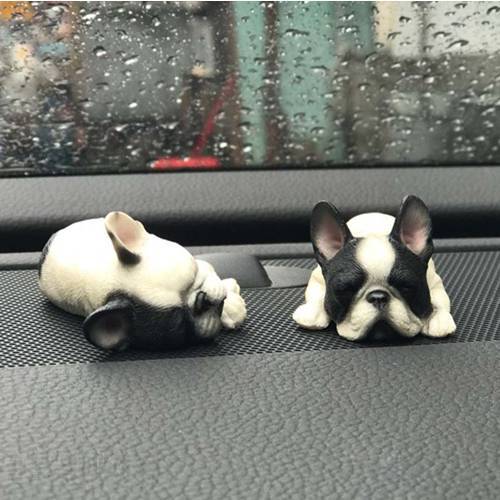 Mnotht 1/6 French Bulldog Model Sleeping Version Cute Mini Dog Sculpt Carving Model For Action Figure Toys l31