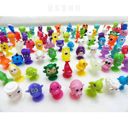 HOT Mini Sucker Dolls kids Marine Monster Animal Cupule Suckers Action Toy Suction Cup Collector Capsule Model Puppet 100Pcs/lot