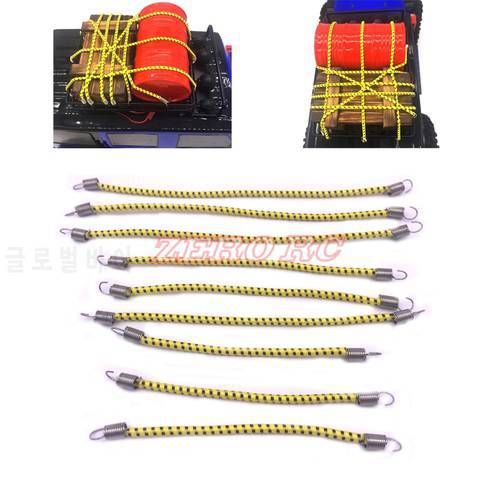 RC Crawler Car 1/10 Scale Accessory Luggage Bungee Cords Yellow (9pcs) 9cm 11cm 16cm For SCX10 Traxxas TRX-4 TRX-6 MST RGT