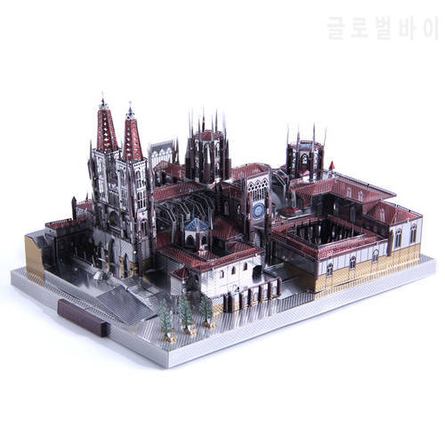 2018 new Microworld Burgos Cathedral model DIY laser cutting Jigsaw puzzle building model 3D metal Puzzle Toys for adult gifts