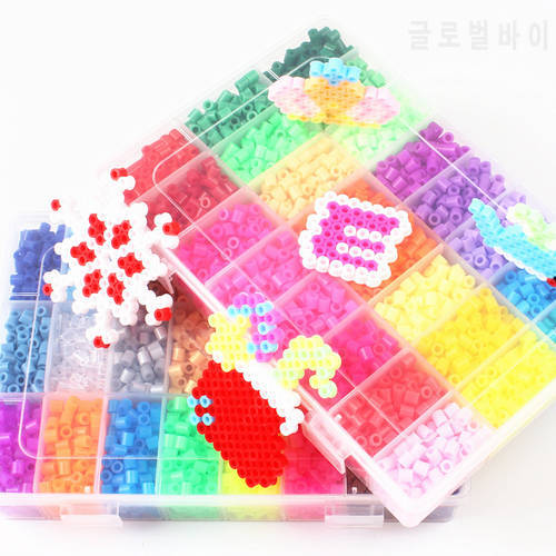 4600Pcs/Set Hama Beads Educational DIY Toys 48 Colors 5mm Perler Beads for Children 3D Puzzle Craft Toy Fuse Bead Template Suit