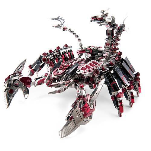 2018 new Microworld Red devils scorpion model DIY laser cutting Jigsaw puzzle fighter model 3D metal Puzzle Toys for adult gifts