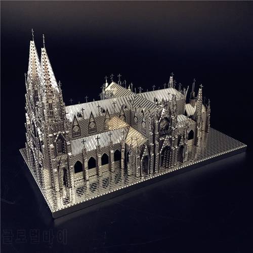 MMZ MODEL Nanyuan 3D Puzzle Metal Assembly Model St. Patricks Cathedral Model Kits DIY 3D Laser Cut Jigsaw Toy Creative toys