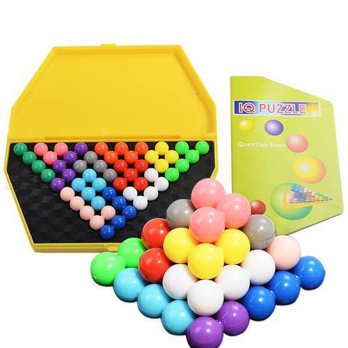 IQ Logic Pyramid Beads Puzzle 3D Mind Brain Teasers Kids Educational Game for Children Adults