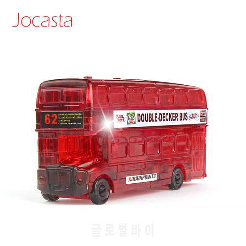 3D Bus Puzzles For Children Adult Puzzle DIY Kids Puzzles 3D Crystal Puzzle Jigsaw Assembly Model Intelligent Educational Toys [