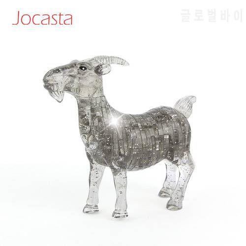 DIY Goat Building Blocks 3D Crystal Puzzles Jigsaw Animal Assembled Model Toys Puzzle Home Decoration Gifts for Children Kids[