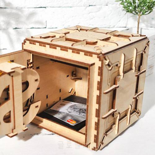 Creative DIY 3D Assembly Wooden Puzzle Toy Innovative Lock Treasure Box Mechanical Transmission Romantic Valentine&39s Day Gift