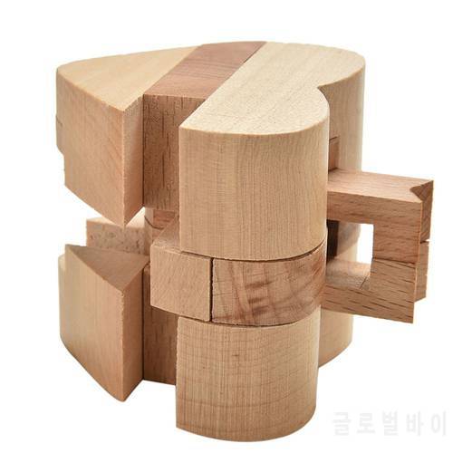Educational Intelligence Game Luban Lock Valentine&39s Day Gift 3D Wooden Heart Shape Cube IQ Puzzle Brain Teaser Russia Ming Lock
