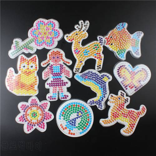 5mm Perler Beads Cartoon Animal Templates Educational Toys for Kid 3D Puzzle Flower Pegboards Patterns for Hama Beads DIY Toys