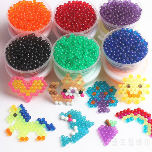12 Colors Spray Beads Toys for Children 3d Puzzle Juguetes Water Sticky Beads Crystal Bead Educational Toys Brinquedos