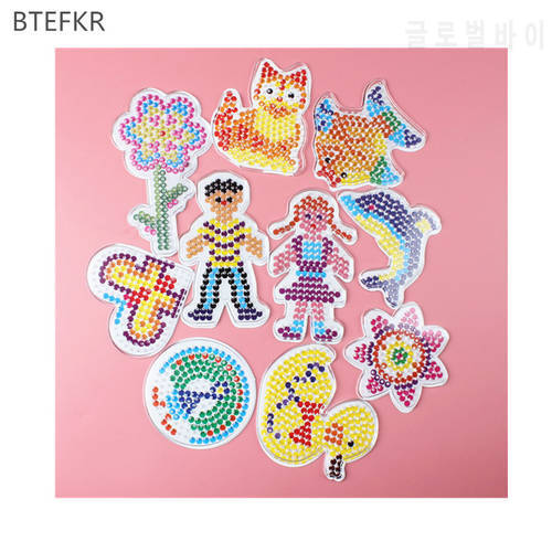 3D Puzzle Pegboards Patterns templates for Hama Beads Toys 5mm Perler Beads Educational Toys for children Handmade art