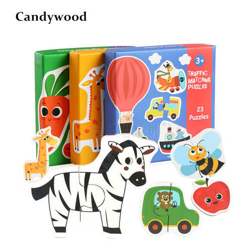 Children Large Matching Puzzle Games Early Learning Card My First Jigsaw Puzzle Toys for Children Kids Educational Toys Gift Boy