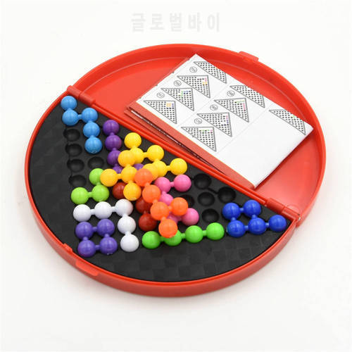 Classic Puzzle Pyramid Plate 174 Challenges IQ Pearl Logical Mind Game Brain Teaser Beads for Children Educational Toys