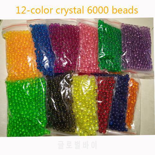 6000pcs DIY Water Beads Toys For Children Animal Molds Hand Making Puzzle Kids Educational Toys Spell Replenish Beans