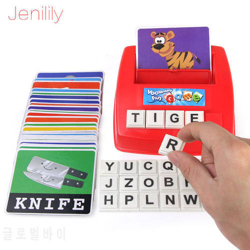 Toys for Children Alphabet Letters Figure Spelling Games Cards English Word Puzzle Educational Literacy Fun Early Learning Toys