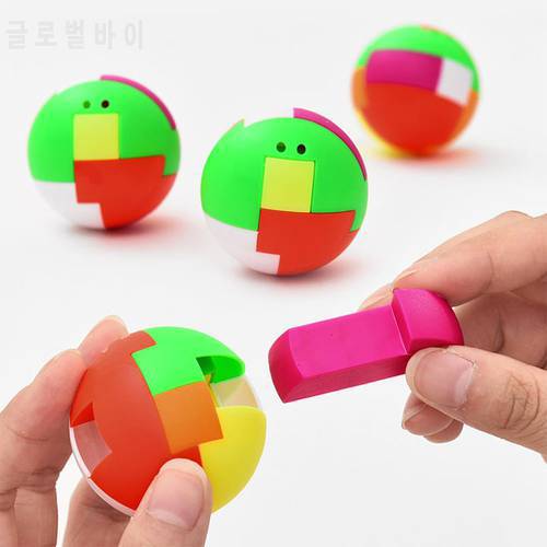 1pcs Puzzle Assembling Ball Education Toy Children Gift Creative Plastic Mini Multi-color Ball Puzzle Toy