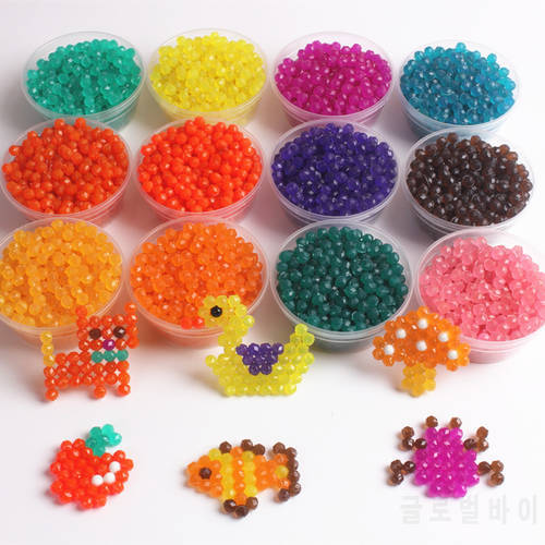 200Pcs/Bag Jewel Bead Refill Pack 12 Colors Spray beads Deluxe Studio Beads Set Water sticky Beads Jigsaw Puzzle Toy For Kids