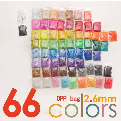 33000pcs 2.6mm Mini Hama Beads 500/Pcs Bag 66 colors perler Available 100% Quality Guarantee PUPUKOU Beads Activity Fuse Beads