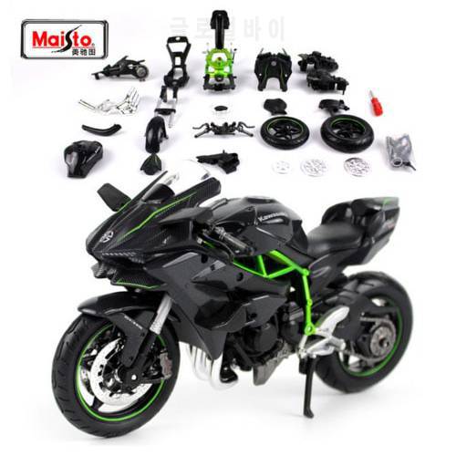 Maisto 1:12 Kawasaki Ninja H2R H2 R Assemble DIY Motorcycle Bike Model For Kids Toys Gifts Free Shipping NEW IN BOX