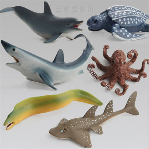 Ocean Sea Animals Toy Shark Octopus Turtle Kids Learning Educational Simulation Model For Kids Action Figure